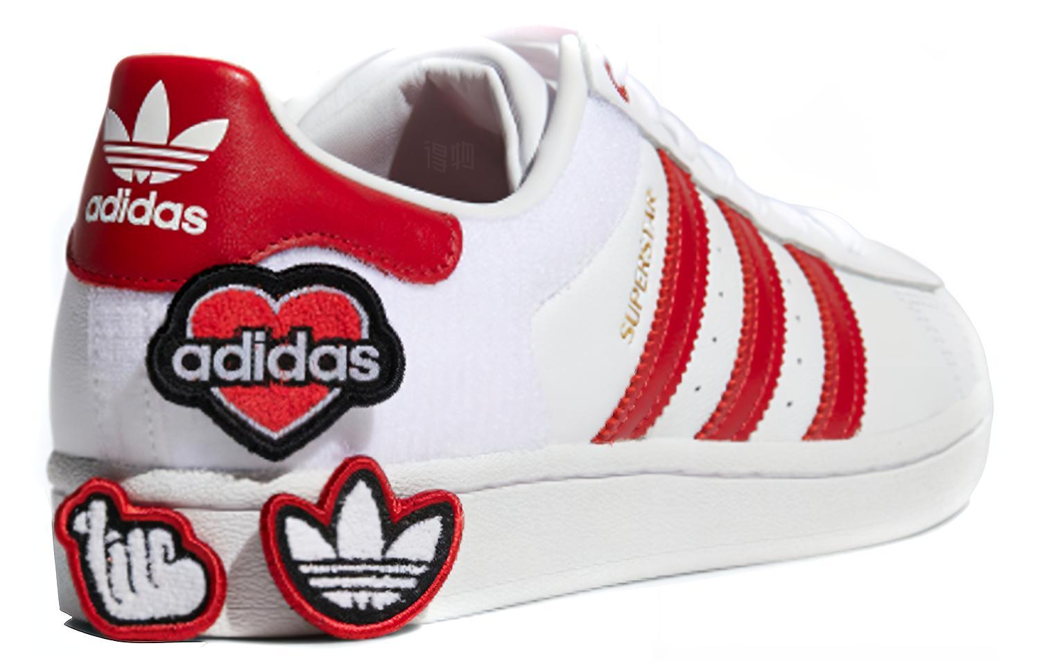 Кеды adidas Superstar (бело-красные) — фото 5