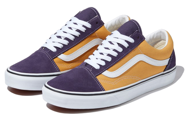 Кеды Vans Old Skool (пурпурно-золотые) — фото 3