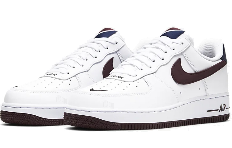 Мужские кроссовки Nike Air Force 1 07 LV8 (бело-коричневые) — 栗色 — фото 3