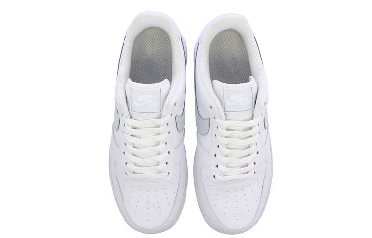 Кроссовки Nike Air Force 1 07 SU19 (бело-сине-серебряные) — Синий / белыйсеребристый — фото 4