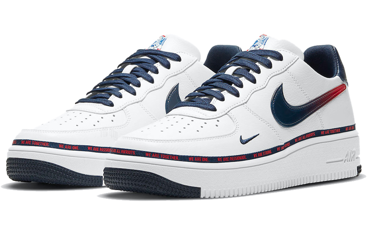 Мужские кроссовки Nike Air Force 1 Ultraforce "New England Patriots" (белый / синий / красный) — фото 3
