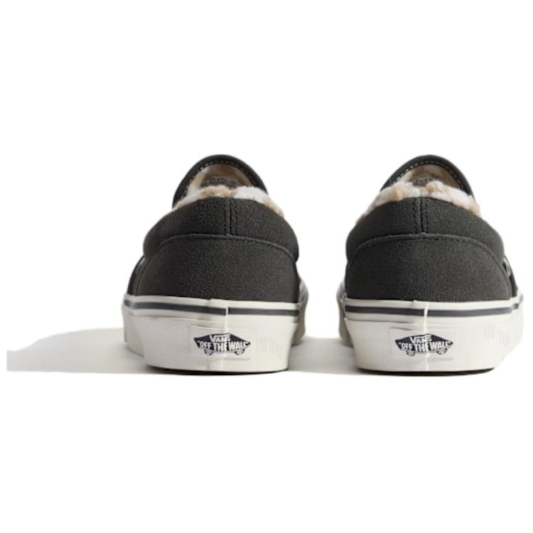 Слипоны Vans CLASSIC SLIP-ON Cozy (черно-белые) — 褪色黑 — фото 4