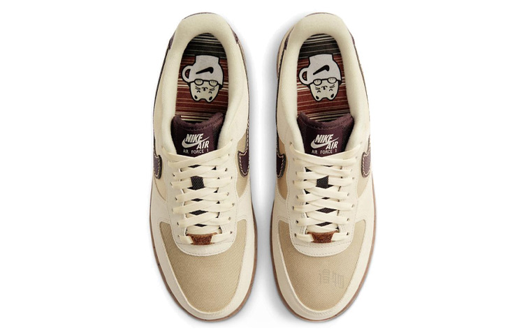 Мужские кроссовки Nike Air Force 1 "Coffee" (светло-коричневый) — фото 4