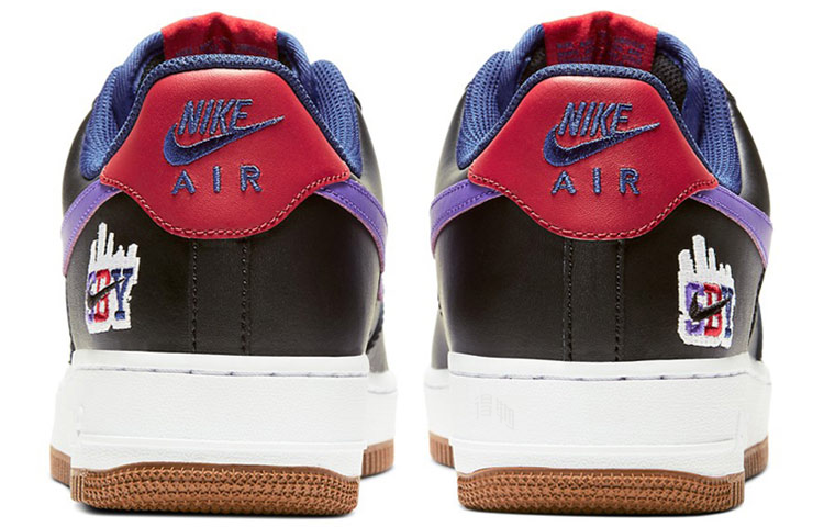 Кеды Nike Air Force 1 (черно-фиолетовые) — Чёрный / фиолетовый — фото 4