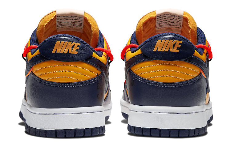 Кеды Nike x OFF-WHITE Dunk LTHR OW (сине-желтые) — 黑曜石/黄 — фото 4