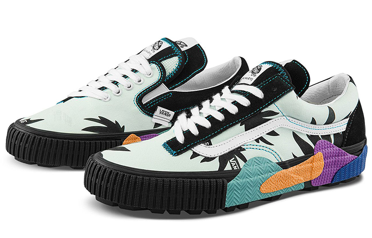 Кеды Vans Vault Cap Mash LO LX (черные с цветными вставками) — фото 2