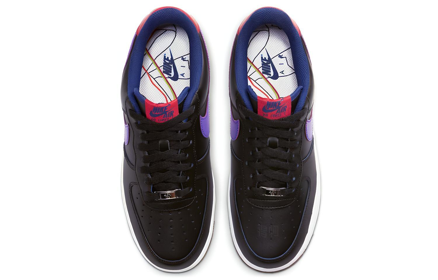 Кеды Nike Air Force 1 (черно-фиолетовые) — Чёрный / фиолетовый — фото 3