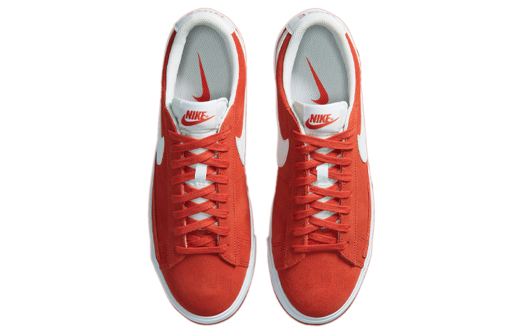 Мужские кеды Nike Blazer (белый / оранжевый) — Белыйоранжевый — фото 4