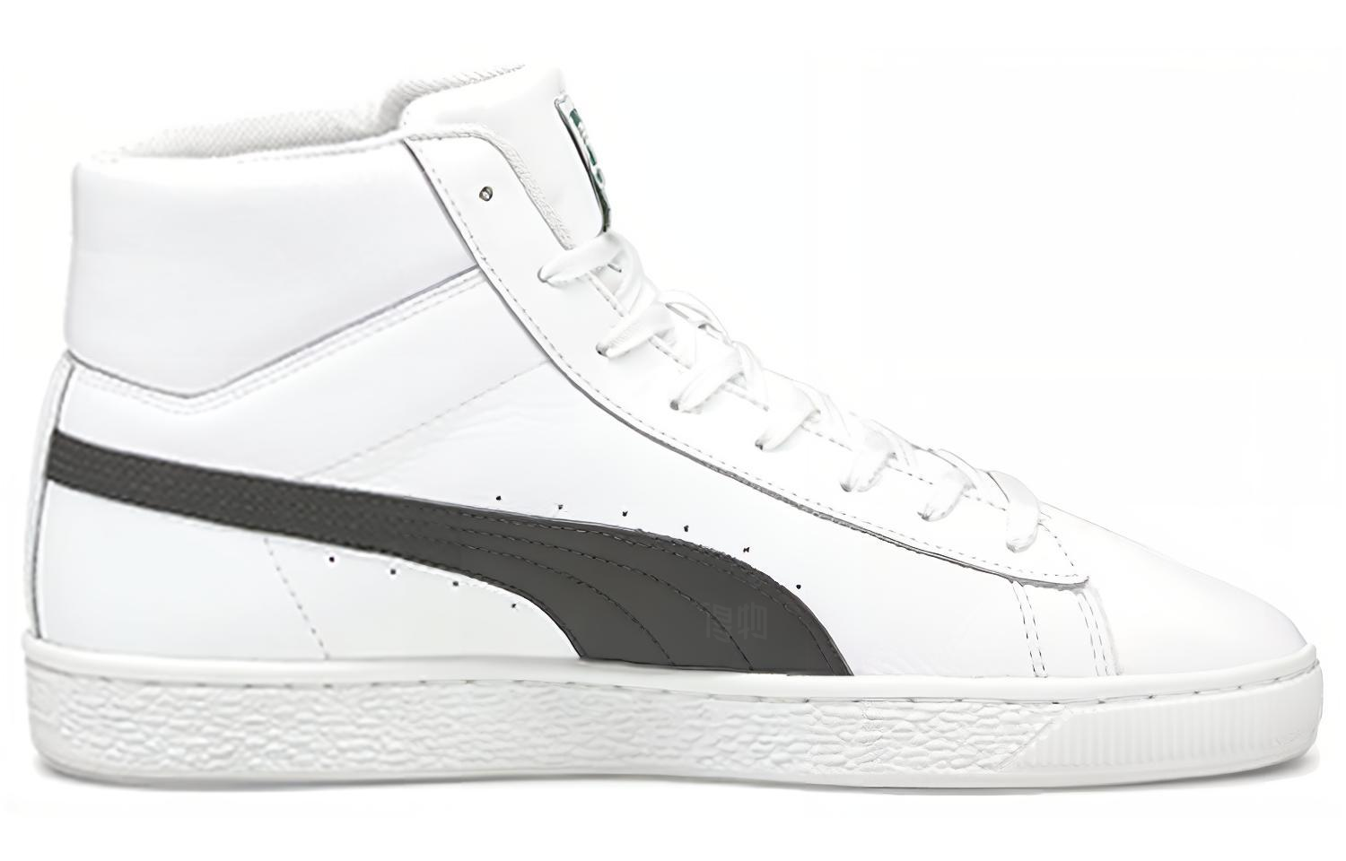 Мужские кеды PUMA Basket Mid Xxi (белый / черный) — Белый / чёрный — фото 2