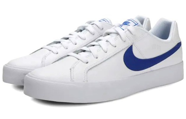 Мужские кеды Nike Court Royale ac (бело-синие) — фото 3