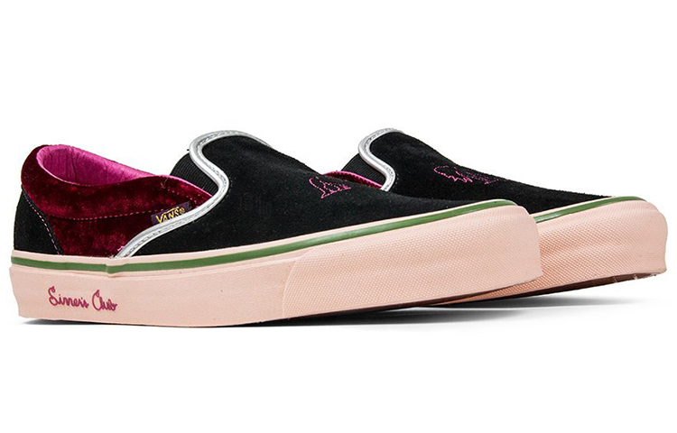Слипоны Vans x Feature Vault OG LX (черные) — фото 4