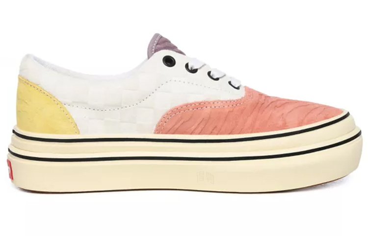 Женские кеды Vans Mixed Media Super Comfycush Era (желто-бело-розовые) — фото 2