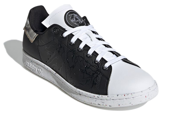 Кеды adidas originals StanSmith (черно-белые с золотым) — фото 3