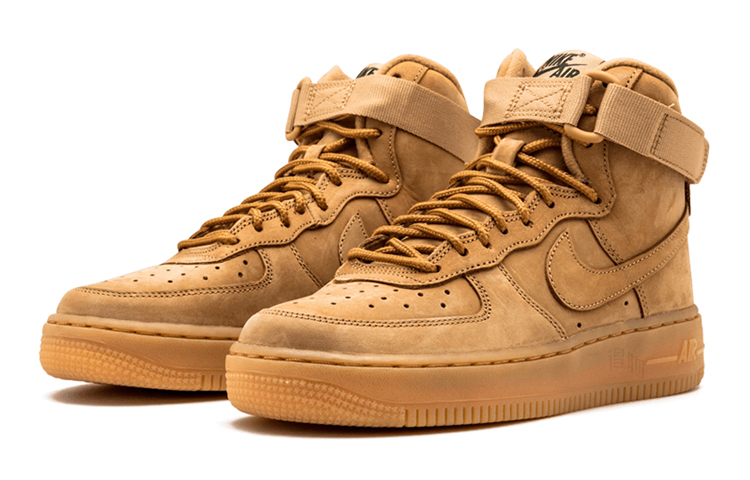 Женские кроссовки Nike Air Force 1 2015 (песочный) — 小麦 — фото 2