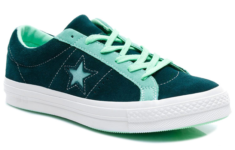 Кеды Converse One Star (зелено-белые) — фото 3