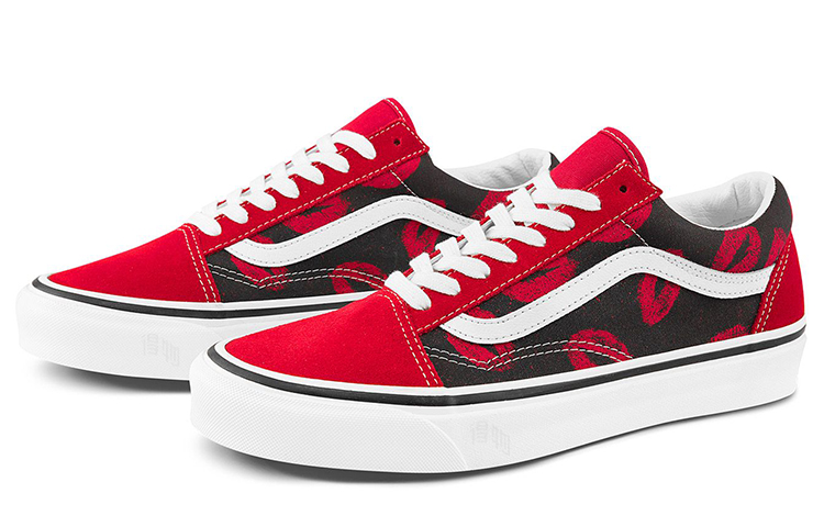 Кеды Vans Old Skool 36 Dx (черно-красные) — фото 2