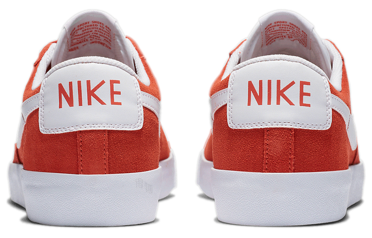 Мужские кеды Nike Blazer (белый / оранжевый) — Белыйоранжевый — фото 5