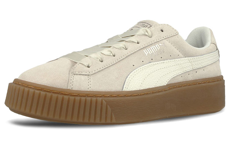 Женские кеды PUMA Suede Platform (бежевые) — фото 3
