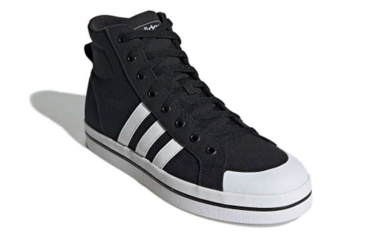 Мужские кеды adidas neo Bravada Mid (черно-белые) — Чёрный / белый — фото 3