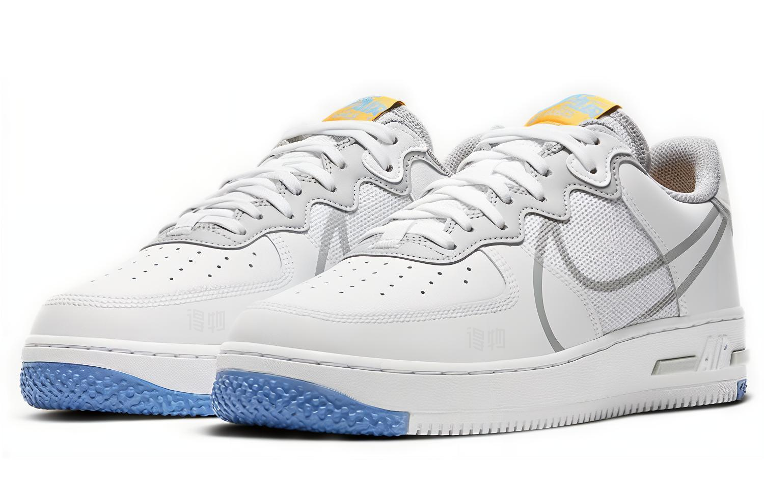 Кроссовки Nike Air Force 1 React (бело-синие) — фото 3