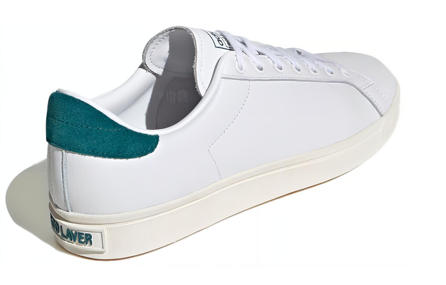 Мужские кеды adidas originals Rod Laver (бело-зеленые) — фото 4