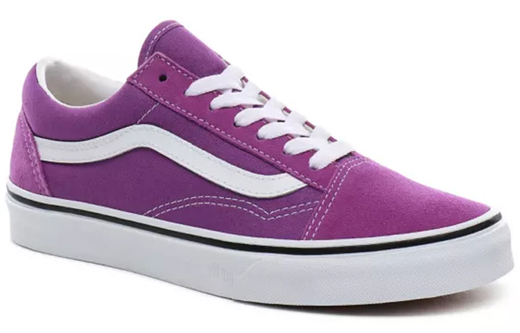Кеды Vans Old Skool (бело-фиолетовые) — фото 3
