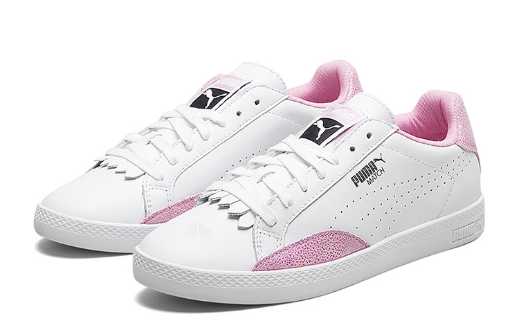 Женские кеды PUMA Match Lo Reset (бело-розовые) — Белый / розовый — фото 4