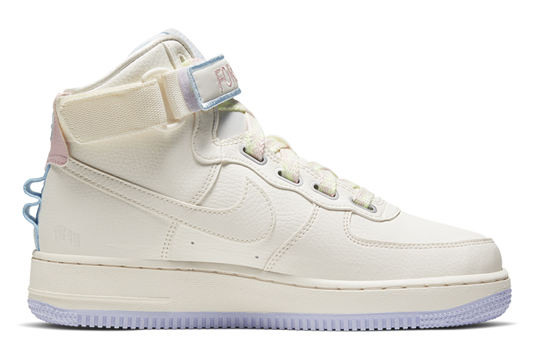Женские кроссовки Nike Air Force 1 hi ut (микро-белые) — 帆白/帆白/薄雾熏衣草紫/帆白 — фото 2