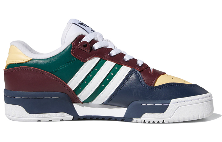 Женские кеды adidas originals Rivalry (зелено-коричнево-синие) — фото 2