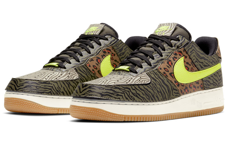 Кеды Nike Air Force 1 (зелено-коричневые) — фото 3