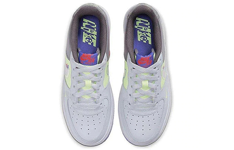 Женские кеды Nike Air Force 1 (серо-голубые) — фото 4