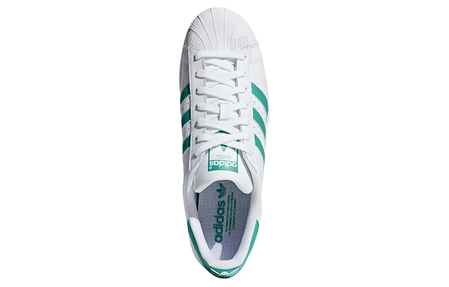Кеды adidas originals Superstar (зелено-белые) — фото 5