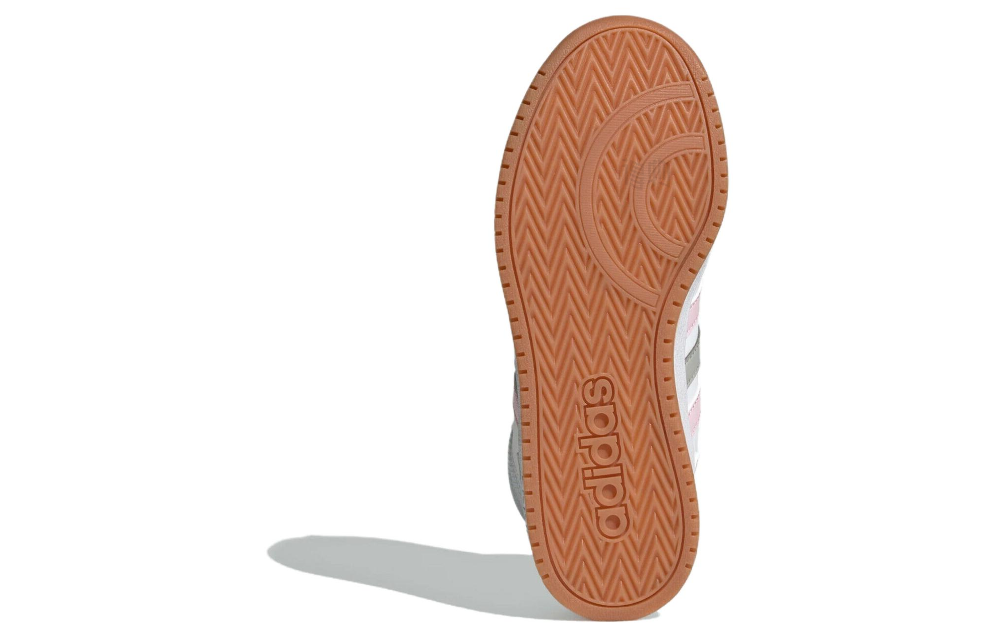 Женские кроссовки adidas neo Hoops 2.0 Mid (бело-розово-серые) — фото 5