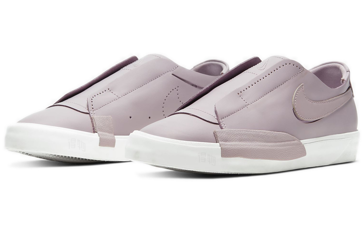 Женские кеды Nike Blazer Slip (бело-фиолетовые) — фото 3