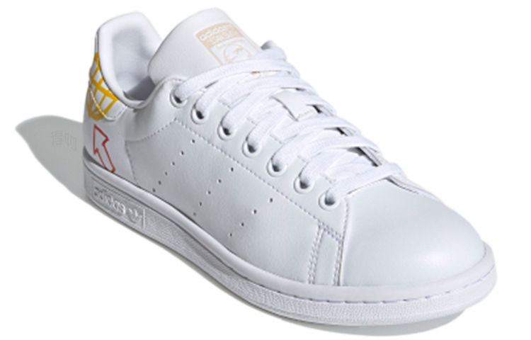 Женские кеды adidas originals STAN SMITH (бело-желто-синие) — Белый / жёлтый / синий / красный — фото 3