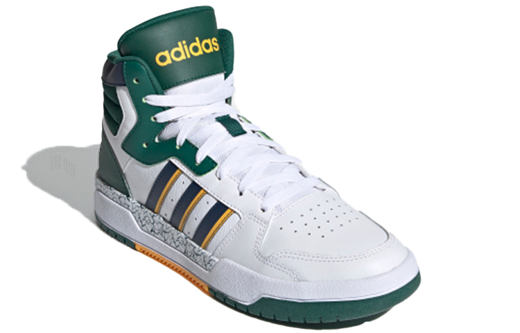Мужские кеды adidas Entrap Mid (бело-зелено-сине-желтые) — Белый / зелёный / синий / жёлтый — фото 3