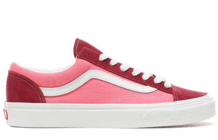 Кеды Vans Style 36 (темно-красный / розовый) — Тёмно-красный / розовый — фото 2