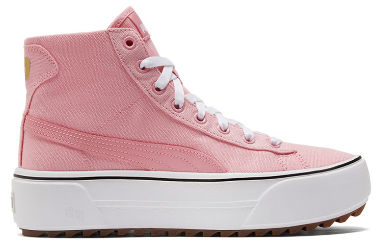 Женские кеды PUMA Kaia Mid CV (розовый / белый) — фото 2