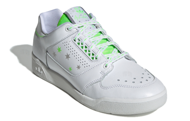 Женские кеды adidas originals Slamcourt (бело-зеленые) — фото 3