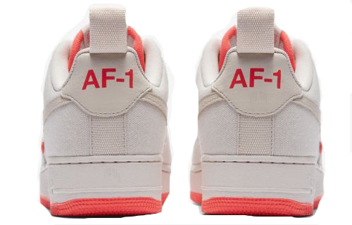 Мужские кроссовки Nike Air Force 1 (серо-бело-оранжевые) — Серый / белый / оранжевый — фото 5