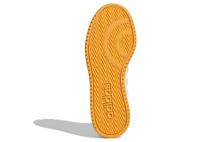 Женские кроссовки adidas neo Hoops 2.0 Mid (белый / желтый) — Белый / жёлтый — фото 6