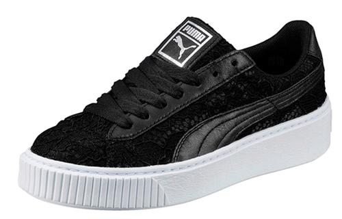 Кеды PUMA BASKET PLATFORM (черно-белые) — Чёрный / белый — фото 3