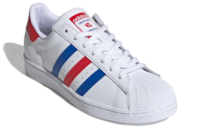 Кеды adidas Originals Superstar (бело-сине-красные) — фото 3