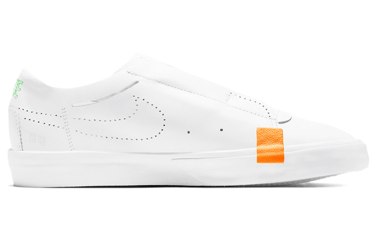Женские кеды Nike Blazer Slip (бело-черные) — фото 2