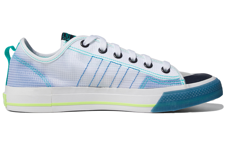 Кеды adidas originals NIZZA Rf (бело-сине-зеленые) — фото 2
