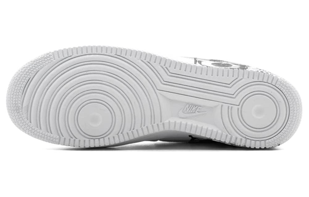 Мужские кеды Nike x CDG x Supreme Air Force 1 (бело-черные) — Белый / белый / белый — фото 5