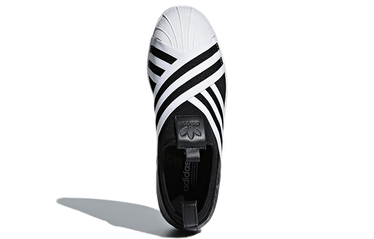 Женские слипоны adidas Superstar SlipOn (черно-белые) — Чёрный / белый — фото 5