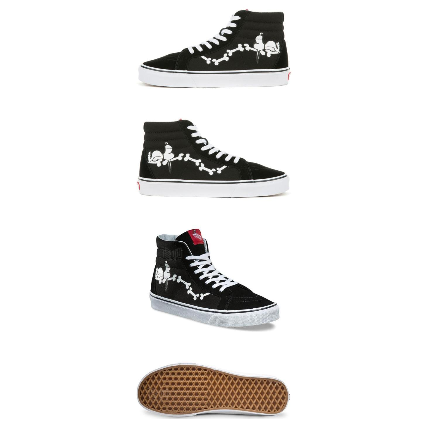 Кеды Vans x Peanuts SK8 Reissue (черные) — Чёрный — фото 5