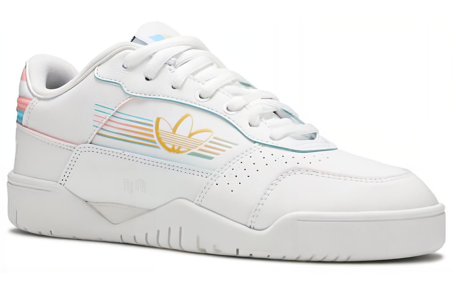 Кеды adidas originals Carrera Low Pride (белые с радужным принтом) — Белый — фото 3