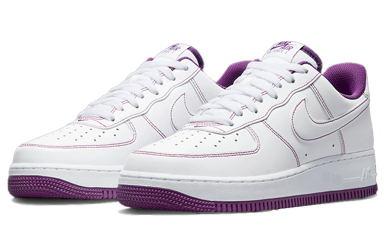Мужские кроссовки Nike Air Force 1 "Viotech" (бело-фиолетовые) — Белый / фиолетовый — фото 3